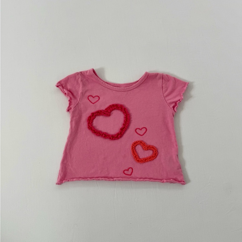 Peanut & Ollie Pink Hearts Girls Tee